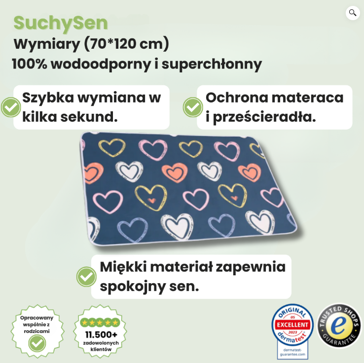 SuchySen – Ochraniacz na Materac dla Dzieci